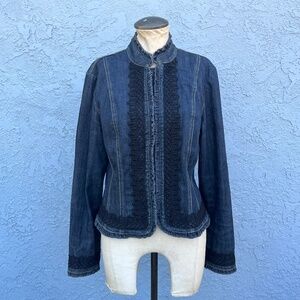 Y2k Denim Jacket Size Medium Petite steampunk